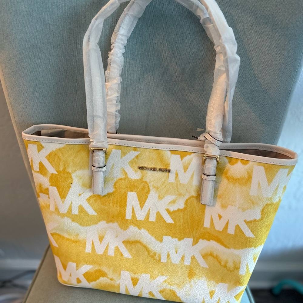 Michael Kors Yellow Logo Tote Bag LAST ONE New